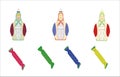 A selection of icons Christmas tree toys